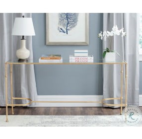 Lucille Gold And Glass Console Table