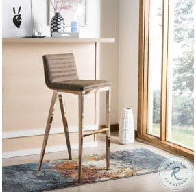 Mckay Brown And Copper Bar Stool