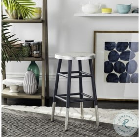 Kenzie Gray And Silver Dipped Counter Height Stool
