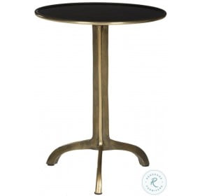 Brent Antique Brass And Aluminum Accent Table