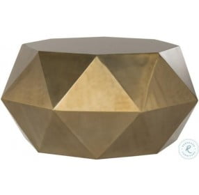 Astrid Brushed Brass Faceted Occasional Table Set
