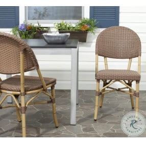 Barrow Brown Stacking Outdoor Side Chair Set Of 2