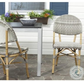 Barrow Gray Stacking Outdoor Side Chair Set Of 2