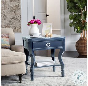 Alaia Navy One Drawer Nightstand