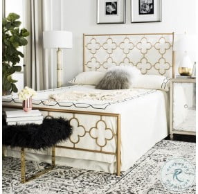 Morris Antique Gold Lattice Full Metal Bed