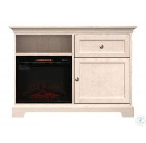 Beige 1 Drawer 46" Left Fireplace TV Console