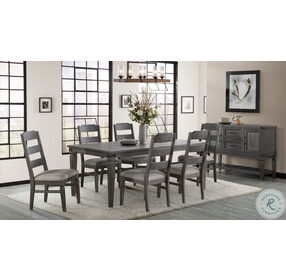 Foundry Brushed Pewter Ladderback Side Chair Set of 2