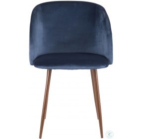 Fran Brown and Blue Dining Chair Set of 2