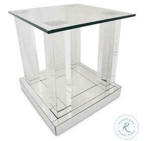 Montreal Silver Glass Top 19" End Table