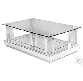 Montreal Silver Glass Top Cocktail Table