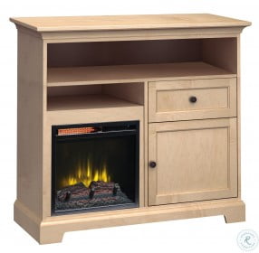 Home Storage Solutions 1 Drawer Beige Left Fireplace 46" Tall TV Stand