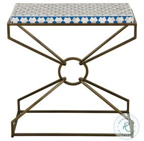Alexandria Bone And Horn Inlay 20" Square Side Table