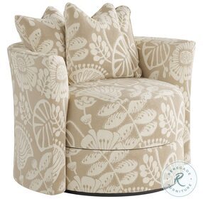 Wild Child Bellflower Linen Scatter Pillow Back Swivel Chair