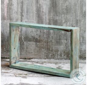 Teo Caribbean Blue Green Console Table