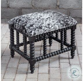 Rancho Charcoal Gray and White Bench