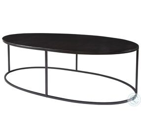 Coreene Aged Black Oval Occasional Table Set