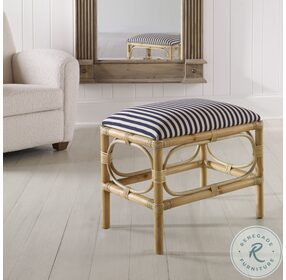 Laguna Navy And White Small Striped Bench
