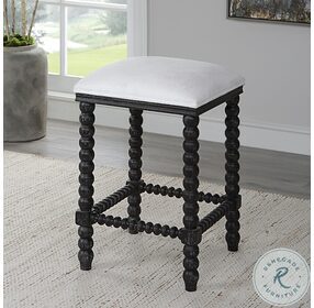 Pryce Black Backless Counter Height Stool