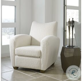 Teddy Off White Shearling Accent Chair