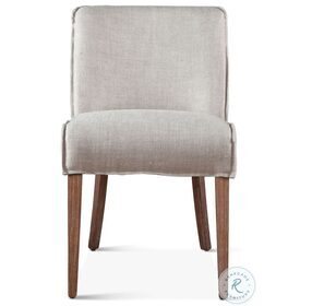 Avery Off White Linen Casual Dining Chair Set Of 2