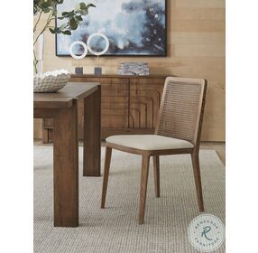 Luna Off White Linen And Cane Back Dining Chair Set Of 2