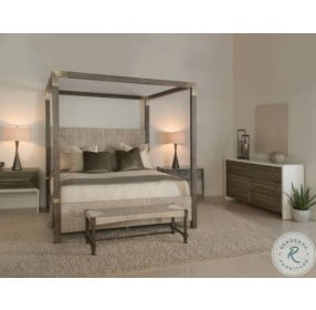 Palma Rustic Gray King Canopy Bed