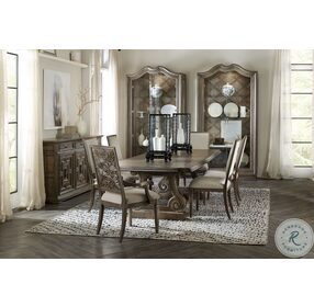 Woodlands Medium Tone Brownish Gray Rectangular Extendable Dining Table