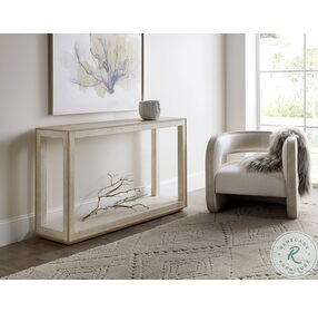 Cascade Lacquered Burlap And Soft Taupe 58" Console Table
