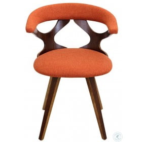 Gardenia Walnut And Orange Chair