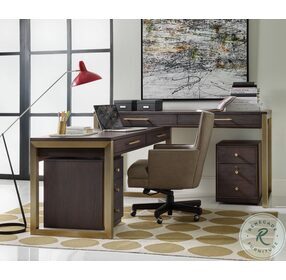 Curata Deep Brown Short Freestanding Desk