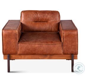 Chiavari Vintage Cognac Leather Arm Chair