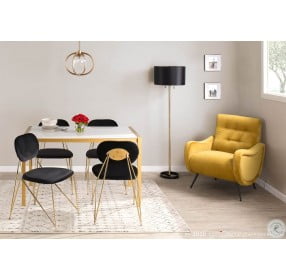 Gwen Black and Gold Dining Chair Set Of 2