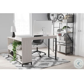 Bayflynn White And Black L Shape Desk