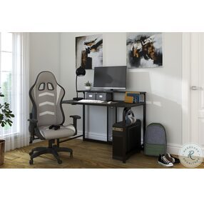 Lynxtyn Black Large Home Office Desk