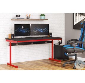 Lynxtyn Red And Black 30" Desk