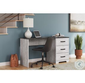 Shawburn White And Dark Charcoal Gray Desk