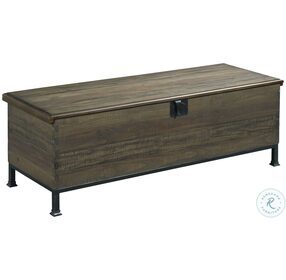 Hidden Treasures Brown And Black Milling Chest Occasional Table Set