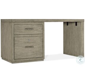 Linville Falls Soft Smoked Gray 60" Home Office Set with One File Cabinet
