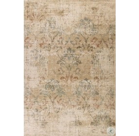 Heritage Champagne and Beige Damask Extra Large Rug
