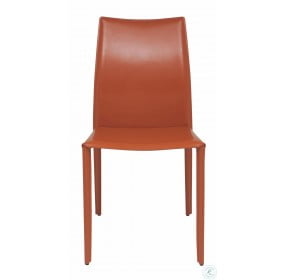 Sienna Ochre Leather Dining Chair