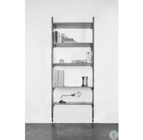 Theo Hard Fumed Wood Modular Wall Unit with Shelves
