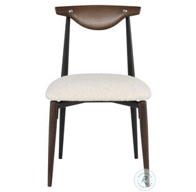 Vicuna Boucle Beige Smoked Dining Chair