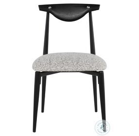 Vicuna Boucle Grey And Black Dining Chair