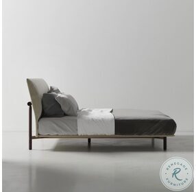Stilt Gema Pearl And Smoked Queen Upholstered Platform Bed