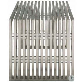 Amici Jr. Stainless Metal Outdoor Occasional Bench