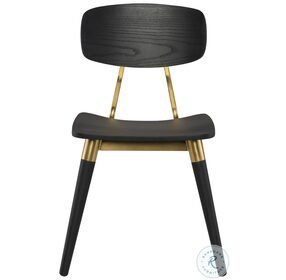 Scholar Onyx And Gold Dining Chair