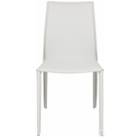 Sienna White Leather Dining Chair