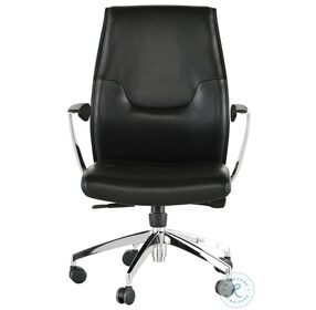 Klause Black Leather Office Chair