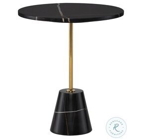 Bianca Noir And Gold Side Table