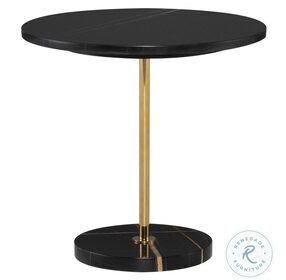 Aida Noir And Gold Side Table